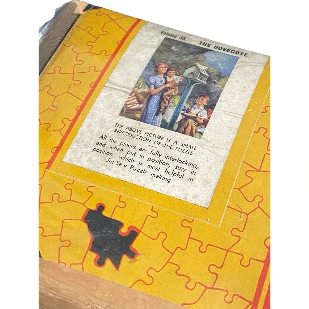 Vintage Waddington Giant Jig-Saw Puzzle Lot 439 Pc Viking Jig-Saw 1930s 4x